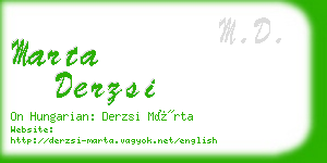 marta derzsi business card